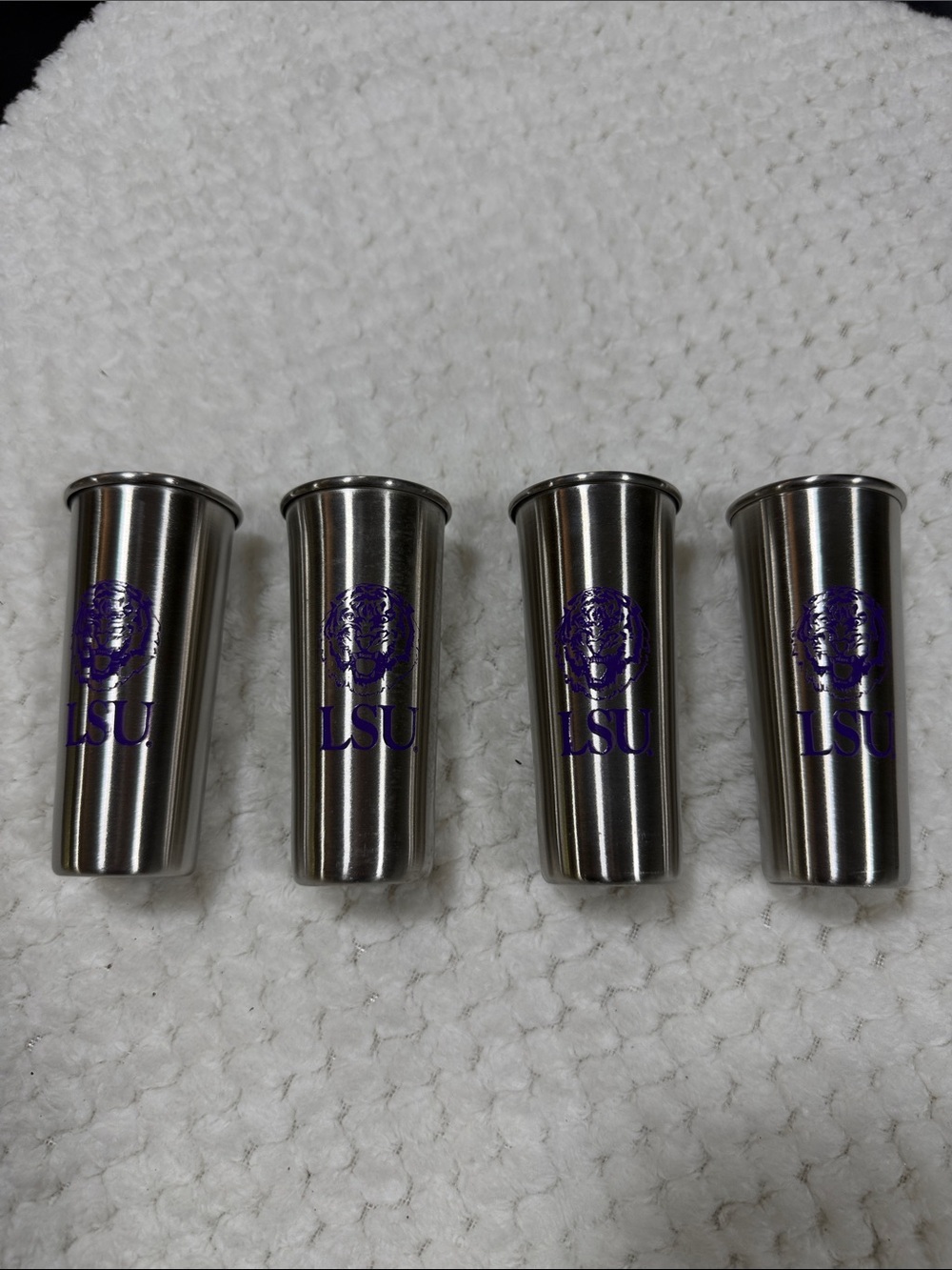 LSU Stainless Steel Shot Glasses - Set of 4